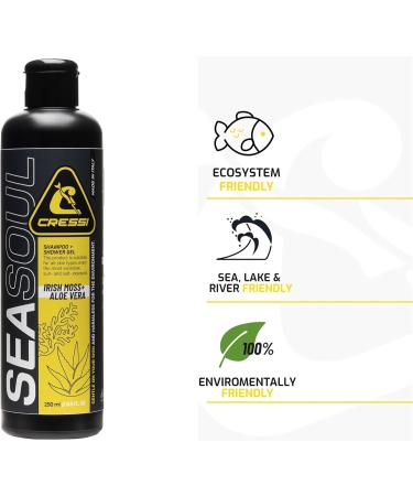  CRESSI CRESSI Seal Soul Shampoo + shower gel special shampoo gel for seawater lakes and rivers ideal for hair and skin 250 ml 1er Pack - Buy Online on GoSupps.com