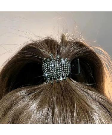 6 Pcs Pearl Rhinestone Hair Claw Clips for High Ponytail | Non-slip High Ponytail Fixed Hair Clip for Thick Long Hair - Buy Online on GoSupps.com