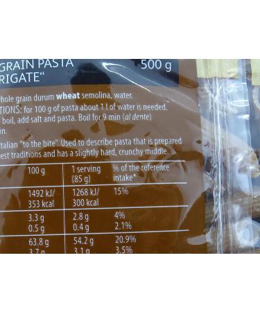 Whole Grain Penne Rigate Dry Pasta 100% Durum Wheat Premium Semolina Macaroni Tartu Mill Nr 133 (x4 Wholegrain Penne 500g) 2Kg - Buy Online on GoSupps.com