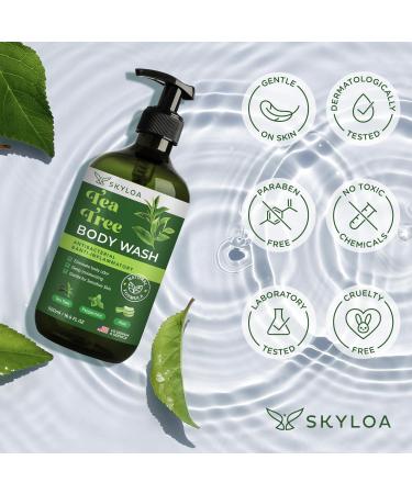 Antifungal Body Wash | Tea Tree Oil Soap for Jock Itch Acne Ringworm & More - 500ml | Natural & Effective - Buy Online on GoSupps.com