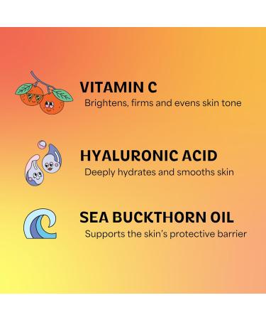 InstaNatural Besties Vitamin C Serum - Brightening & Hydrating Facial Serum with Hyaluronic Acid & Sea Buckthorn Oil for Teens & Adults - Citrus Scent 1 Fl Oz - Buy Online on GoSupps.com