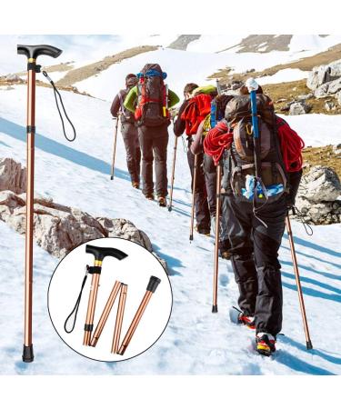 2 Pack Folding Walking Stick Collapsible Walking Travel Cane Portable Walking Stick with Non-Slip Rubber Base for Mountain Climbing Trekking Hiking Travel - Buy Online on GoSupps.com