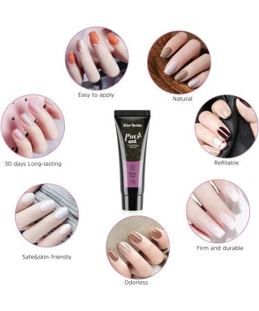Jane Choi Nail Gel Kit - 4 Colors UV Nail Extension Builder Gel Set for Home Salon - Soft Pink, Pink, Nude, Clear - Nail Tool Extension Glue - Buy Online on GoSupps.com