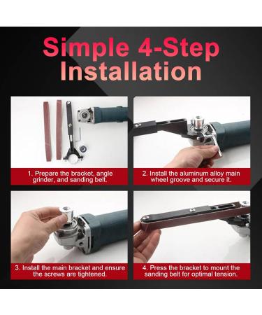 ERYUE Angle Grinder Sanding Attachment Converter Kit To Belt Sander Woodworking Sanding Attachment for 100 125 Angle Grinders Polishing Stability and Low - Buy Online on GoSupps.com