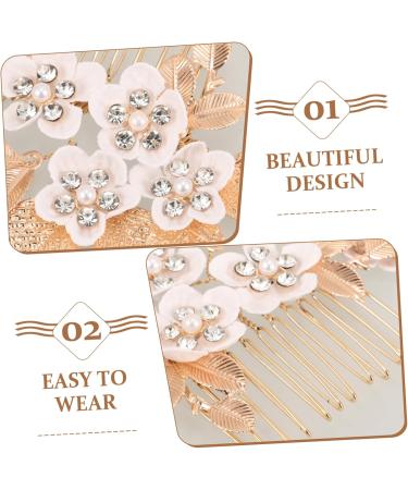 VINTORKY 1 Set Leaves and Flowers Hair Comb Flower Hair Decorations Womens Headpiece Hair Accessories for Women Girl Headpiece Bride Headdress Wedding Hairpin Bride Headpiece Hair Comb Clip - Buy Online on GoSupps.com