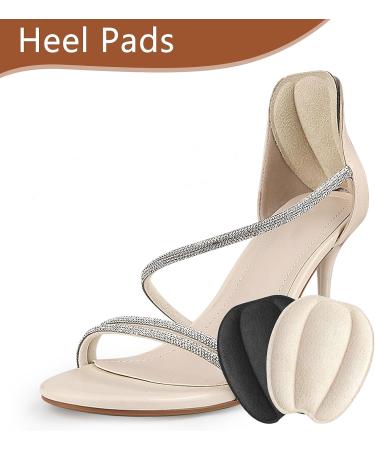 Tongue Pads for Shoes - Non-Slip Cushion Inserts & Heel Pad Replacement | 2 Pairs Beige & Black - Comfort for Men & Women - Buy Online on GoSupps.com