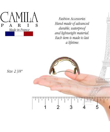 Camila Paris CP3235 French Hair Barrette - Brown/Red/Gold | Strong Hold Hair Ponytail Holder for Women| No Slip Styling Hair Clips | Made in France - Buy Online on GoSupps.com