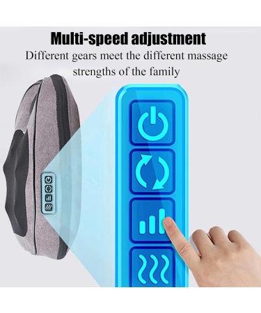 Rkxkj Lumbar Massage Cushion & Shiatsu Neck Pillow | 3 Adjustable Fuel Stages 15-Minute Smart Timer Warm Compress - Relieve Muscle Fatigue - Buy Online on GoSupps.com