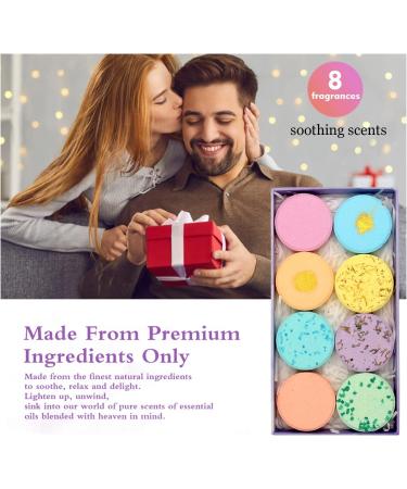 ZTOONE Shower Steamers Aromatherapy Gift Set for Relaxation - 8pc Bath Bombs, Perfect for Valentines, Birthday, Mothers Day, Christmas Gifts for Women - Buy Online on GoSupps.com