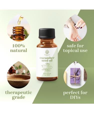 Cucumber Seed Oil 1 oz | Pure Cucumber Extract for Skin Face Body & Hair | Vegan Cruelty-Free | International Shipping - Buy Online on GoSupps.com