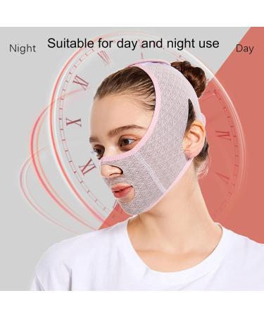 Agatige Reusable V Line Mask Facial Slimming Strap Adjustable Portable V Line Lifting Face-belt Chin Strap Wrinkle Removal Face Skin Tightening Bandage for Women and Men - Buy Online on GoSupps.com