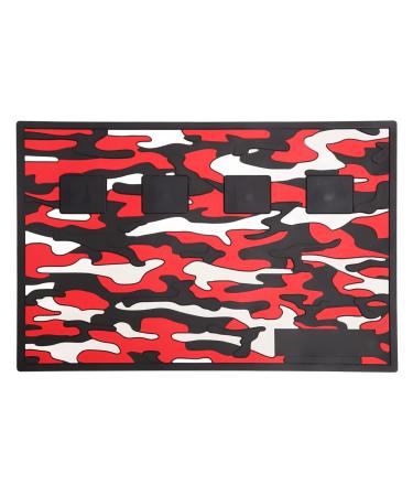 YAOGOHUA Barber Tool Mat Magnetic Prevent Slip Camouflage Pattern Silicone Salon Tool Station Pad for Hair Clipper Scissor