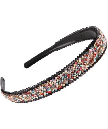 LONEEDY Women's 2cm Wide Non-Slip Headband with Teeth & Crystal Rhinestones - Durable Hair Accessory - Buy Online on GoSupps.com