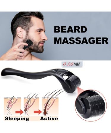 Men's Beard Growth Grooming Kit with Derma Roller - Ideal Birthday & Christmas Gift Set for Him with Beard Oil, Wash, Balm, Comb, and Brush - Buy Online on GoSupps.com