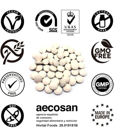 Lactase 14500 unit s FCC. 365 comprim s v g taliens pour 1 an de traitement. Enzyme Lactase pour l'intol rance au Lactose au Lait et aux d riv s du lait. Fabriqu en Europe par HIVITAL - Buy Online on GoSupps.com