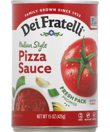 Dei Fratelli Pizza Sauce from All-Natural Vine-Ripened Tomatoes - No Water, No Paste, Non-GMO, Gluten-Free (15 oz. Cans, 12 pack) 15 Ounce (Pack of 12)
