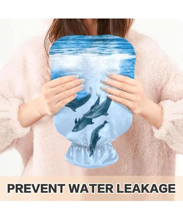 Sea Dolphins Jumping Bap Free 2L Hot Water Bottle - Pain Relief & Heat Therapy - Perfect for Back Pain & Cold Therapy - Buy Online on GoSupps.com