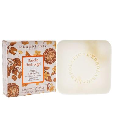 L'Erbolario Berries Flowers Wood Perfumed Soap - Gentle Cleansing Moisturizing Body Soap with Coconut & Sunflower Oils - 3.5 oz Scented Soap Bar for Soft Skin - Buy Online on GoSupps.com