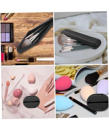Mikinona 1set Powder Puff Storage Box Make up Travel Egg Rack Silica Gel Black 20X4.8CM - Buy Online on GoSupps.com
