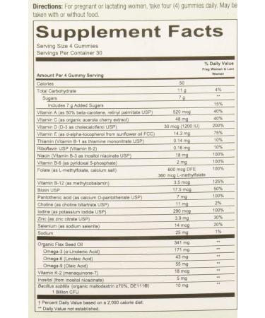 SmartyPants Organic Complete Prenatal Gummies 120 CT - Essential Pregnancy Nutrition - Buy Online on GoSupps.com