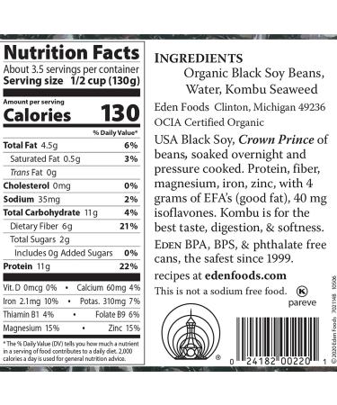 Eden Black Soy Beans - 15 oz - 12 pk - Buy Online on GoSupps.com