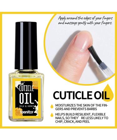 Cuticle Remover Tools Set - Trimmer, Pusher, Softener, Oil, File, Nipper for Nail Care by Teenitor - Buy Online on GoSupps.com