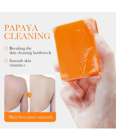 BIOAQUA Pawpaw Vitamin C Papaya Goat Milk Soap - Deep Clean & Nourish Skin | 100g Face & Body Care - Buy Online on GoSupps.com