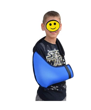 4DflexiSPORT Arm Sling Adult - Easy Fit Cooling Fabric - S Blue/Navy Trim - Fits Left or Right Arm - Buy Online on GoSupps.com