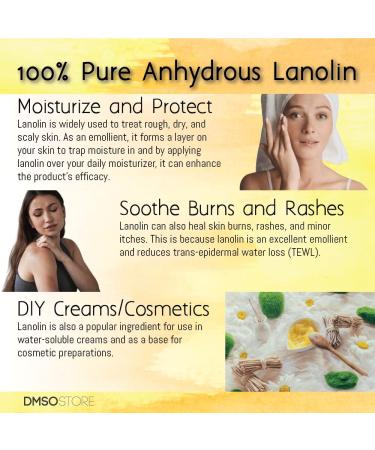 DMSOSTORE LANOLIN 4 lbs. Bulk Pure Unrefined USP Grade Anhydrous 100% Pure Skin Moisturizer - Buy Online on GoSupps.com