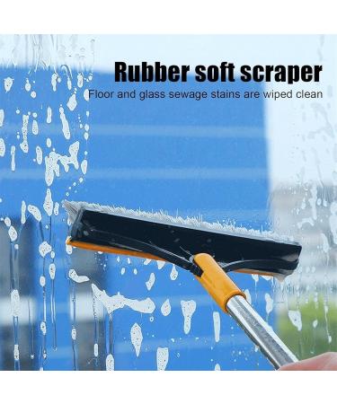 Scrub Brush with Long Handle 2 in 1 Cleaning Scrub Brush Adjustable V-Shaped Shower Floor Brush Scrubber Multifunctional Rotating Floor Scrub Brush with Long Handle and Hair Removal Comb - Buy Online on GoSupps.com