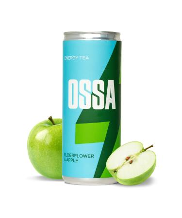 OSSA OSSA Elderflower Apple Energy Tea (24 x 250 ml) Refreshing Guayusa-Infused Boost Packed with Antioxidants for Natural Energy & Wellness