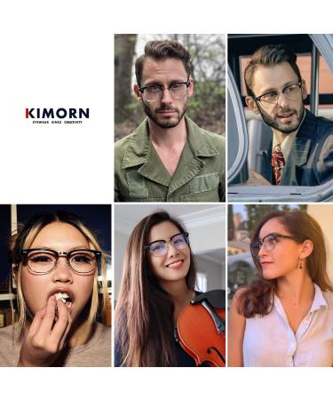 Kimorn Blue Light Blocking Glasses | Semi Rimless Eyewear for Women Men | Blue Ray Filter Lens | KS052 Matte Blackgold+Matte Black Silver - Buy Online on GoSupps.com