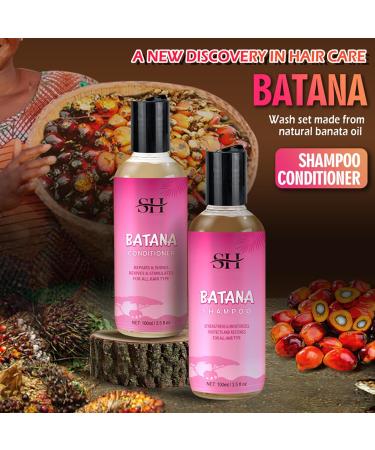 Batana Oil Shampoo Organic Batana Oil for Healthy Hair Shampoo with 100% Pure Raw Batana Oil Repair Damaged Hair Nourishes Thin Hair Scalp Skin and Loss Hair Growth Fir for All Hair Types - Buy Online on GoSupps.com