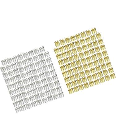 Beaupretty Dreadlocks Metal Cuffs Gold Hair Rings Crown Silver Braiding Beads Hair Extensions Accessory 80pcs - Buy Online on GoSupps.com