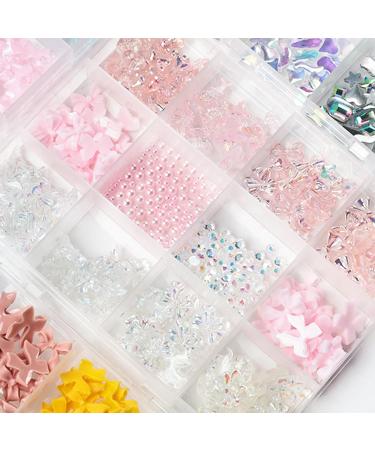 1Box 3D Acrylic Flowers Butterfly Bear Nails Art Shapes Jewelry Accessories Decoration Crafting 05style - Buy Online on GoSupps.com