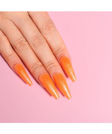 AIMEILI Orange Glitter Poly Nail Extension Gel - Hema Free Nail Builder for DIY Nail Art &Salon Use - Perfect Gift for Women - Buy Online on GoSupps.com