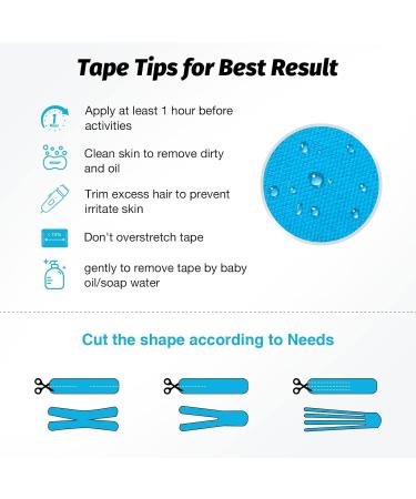AnjoCare Kinesiology Tape for Muscle & Joint Recovery | Black+Blue Precut Tape for Knee, Ankle & Shoulder | Elastic Therapeutic Sports Tape - Buy Online on GoSupps.com