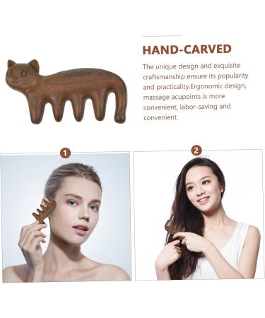 Magiclulu Sandalwood Massage Comb - K tchengr ner Wide Tooth Scalp & Face Massager Tool for Relaxation - International Shipping Available - Buy Online on GoSupps.com