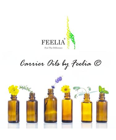 Feelia Organic Sweet Almond Oil - 100% Pure Cold Pressed Rich in Vitamins A & E Zinc Omega 3 - Fast Absorption for Healthy Skin - Buy Online on GoSupps.com