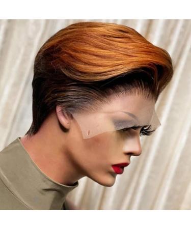 CUSROS Fashion Hair Wig for Women | Short Straight Synthetic Cosplay Wig - Black & Brown Lace Hairpiece for Parties | One Size - Buy Online on GoSupps.com