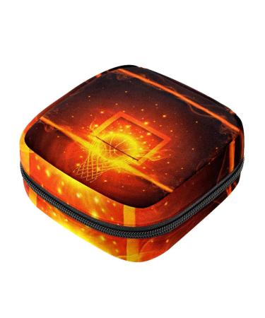 Cool Fire Basketball Hoop Sanitary napkin Storage Pocket Portable Periodes for Women Teenager Girls Menstrual Cup Pocket Pocket Stilling Document holder