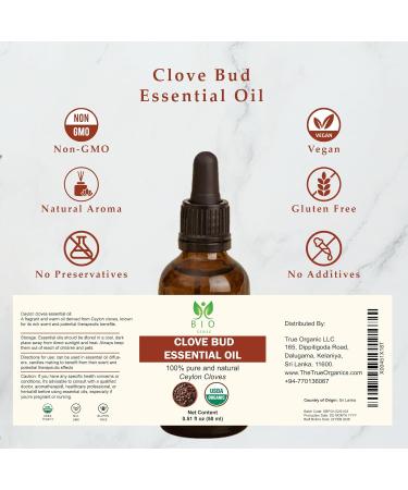 Bio sense 100% Pure Ceylon Organic Clove Bud Essential Oil USDA Certified | 15ml (0.5 Fl Oz) | 100% Pure & Organic Clove Bud Essential Oil | Use for Diffuser and Candle Making. - Buy Online on GoSupps.com