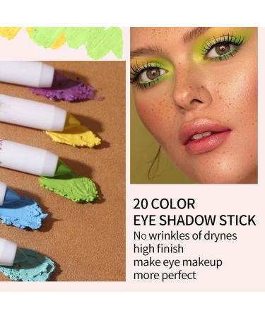 Eye Shadow Stick Makeup - Soft Matte Shimmer Eye Shadow Pencil with Creamy - Matte Eye Brightener Stick Cream Eye Shadow Pencil Crayon for Shimmer - Buy Online on GoSupps.com