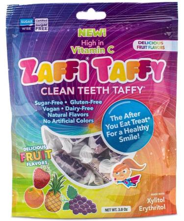 Zollipops Candy Clean Teeth Keto Sugar Free Taffy Assorted Flavors 30 counts in total (Pack of 2) - Dental-Friendly Taffy for a Sweet and Healthy Treat - Buy Online on GoSupps.com