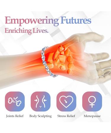 Jecanori Love Heart Magnetic Bracelet for Women | Titanium Steel Wristband with Cubic Zirconia | Lymphatic Drainage Bracelet | Removal Tool & Gift Box Included - Buy Online on GoSupps.com