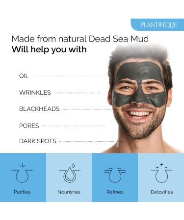 Dead Sea Mud Mask with Hyaluronic Acid for Men and Women - Deep Cleansing and Pore Minimizing Skin Care - 8.1oz - Buy Online on GoSupps.com