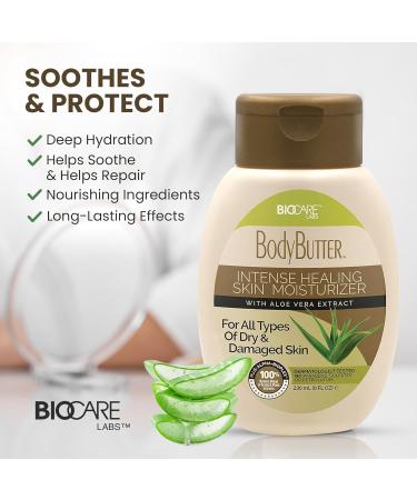 Biocare Labs Moisturizing Body Butter - Hydrating Body Cream W/Aloe Vera and Cucumber Extracts (Fragrance Free) - Instantly Penetrates and Deeply Renews Skin - Lotion Designed For Dry Skin 8 Fl Oz (Pack of 1) - Buy Online on GoSupps.com