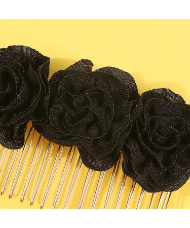 Bobby Pins Black Hair Clip Decor Hair Pin Hair Barrettes Bridal Barrette Bridal Flower Clip Cloth Flower Hairpin Metal Bridal Bucket Bride - Buy Online on GoSupps.com