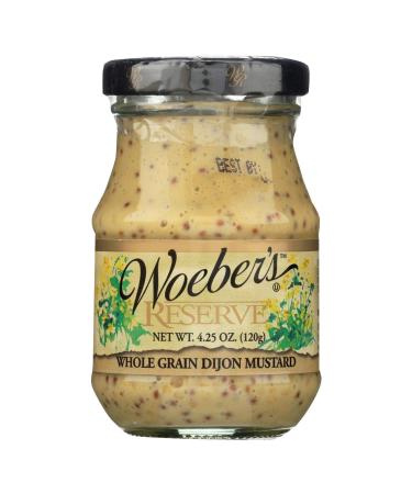 Woebers Reserve Whole Grain Dijon Mustard, 4.25 Ounce -- 6 per case.6