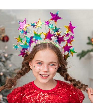 Zoestar Light Up Star Halo Crown Headband LED Stars Goddess Headbands Luminous Carnival Rave Headpiece Sparkly Party Costume Hair Accessories for Women and Girls (Colorful) - Buy Online on GoSupps.com